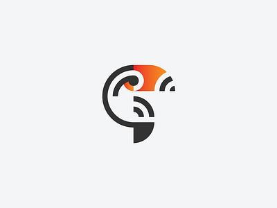 Toucan animal bird branding geometry icon identity logo logotype mark minimalism toucan
