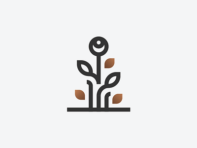 Flower branding flower garden geometry icon identity illustration logo logotype minimalism plant