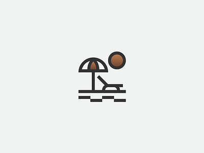 By the pool chill icon illustration minimalism pool relax sea summer sun sunny thick lines website