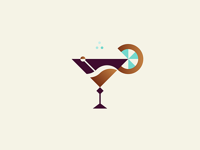 Cocktail alchohol branding cocktail copper creamy drink geometry icon illustration lemon logo minimalism orange sugar vector
