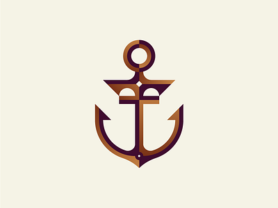Anchor anchor brand identity branding geometric geometry icon identity illustration logo logotype mark minimal minimalism