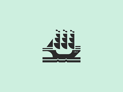 Ship blue boat branding crown flag geometry icon identity illustration logo logodesign logotype minimalism navy sailboat sailing sea ship