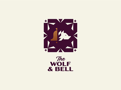The Wolf & Bell Pub animal bar bell branding food gastropub geometry identity illustration logo logotype mark minimal minimalism pub restaurant wolf