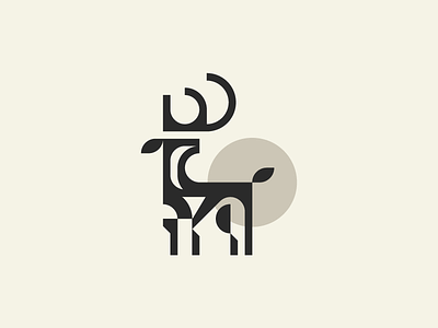 Stag animal branding deer geometric icon identity illustration logo logotype mark minimal minimalism stag