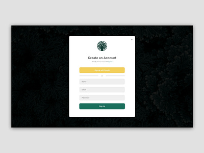 Sign Up design form green login page sign up text box typography ui ux web website xd