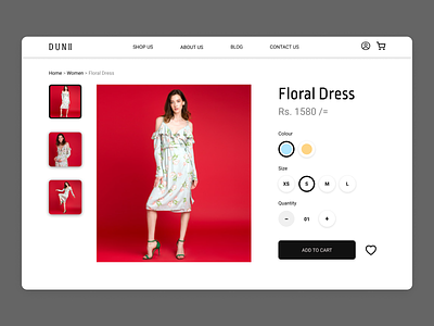 E-commerce Shop - Single Item clothing color selection daily ui ecommerce figma local business online retailers online store price quantity input singleitem webdesign