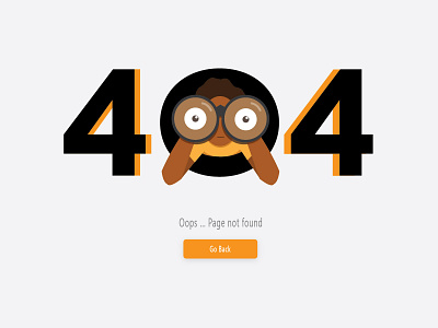 404 Page 404 404 error 404 page adobe illustrator black daily ui error not found web design yellow