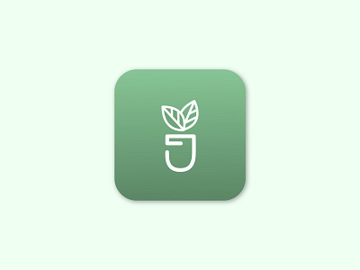 Daily UI #05 - App Icon adobe illustrator app branding daily ui daily ui challenge daily ui o5 design ecommerce green icon illustration j logo logo j nature plant plant logo plant pot logo pot web design