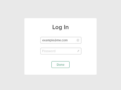 Log In login ui user interface widget