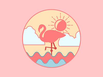 Flamingo design graphicdesign illustraion illustrator pink simple vector