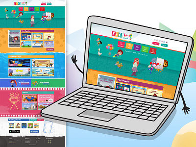 Kids website design kids layout logo society ui webdesign website