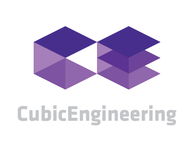 Cubic Engineering branding building cube logo