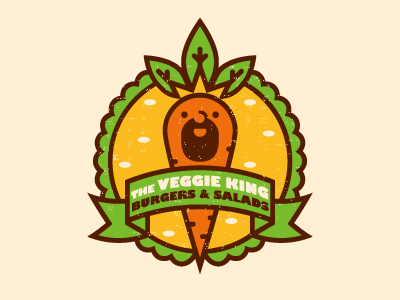 The Veggie King burger carrot crown king