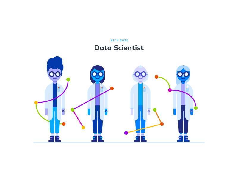 Data Scientist characters data geometric opinions scientist