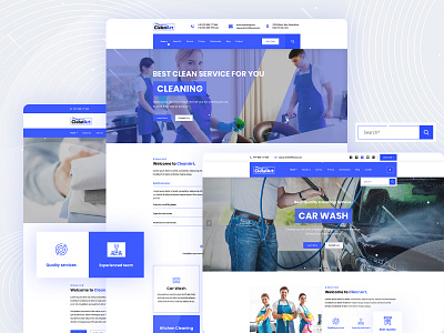 Cleanart - Housekeeping, Washing & Cleaning Company PSD Template appointments business cleaning company corporate electrician handyman house cleaning janitor maid maintenance plumber plumbing renovation service