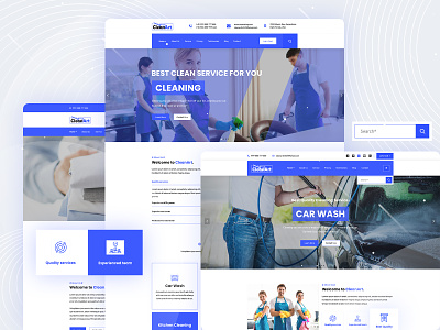 Cleanart - Housekeeping, Washing & Cleaning Company PSD Template