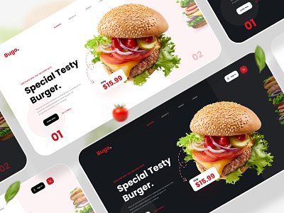 Bugo.- Restaurant Web UI Concept |