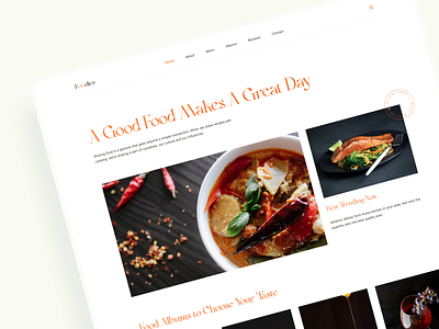 Foodies - Restaurant Landing Page 🌮 clean creative design fast food food healthy minimal restaurant ui unique ux web design