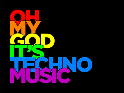 omgtechno gotham rainbow typography