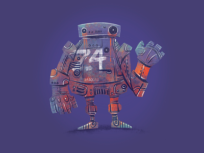 Robot Z4 characters design illustration ipad junkykid pro robot
