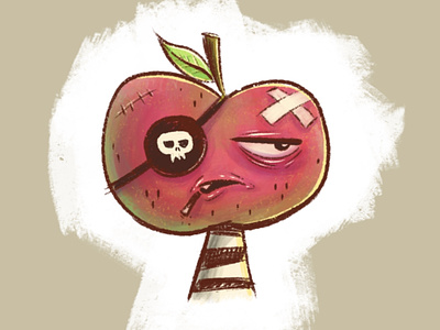 Version 1 - Bad Apple Johnny character character design illustration ipad junkykid