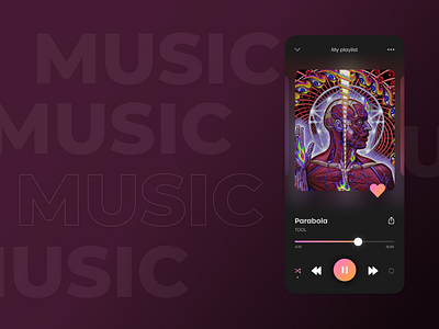 Daily UI #009 - Music Player app challenge dailyui dark design mobile mobileapp music musicplayer parabola player spotify tool ui