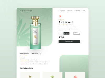 Daily UI #012 - E-Commerce Shop (Single Item) app challenge dailyui design ecommerce fragrance item mobile parfume product single ui ux