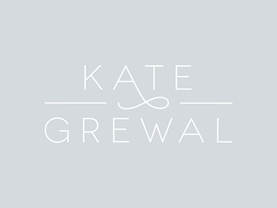 Kate Grewal | Concept branding design identity logo modern rejected sans serif swish