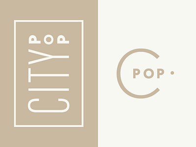 City Pop | Concept branding geometric identity mark modern popcorn simple