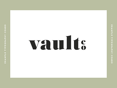 Vault Co | Branding Concept branding identity modern serif simple typography