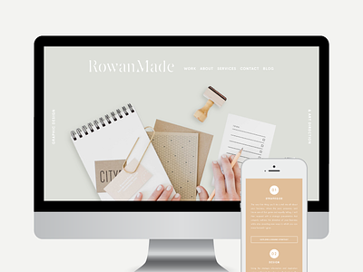 Rowan Made | Website Launch!! graphic design portfolio responsive simple typography website design