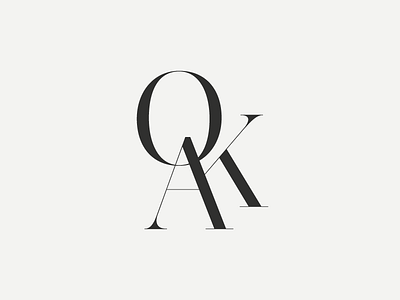 Isla Oak | Mark Concept initials mark typography overlap serif