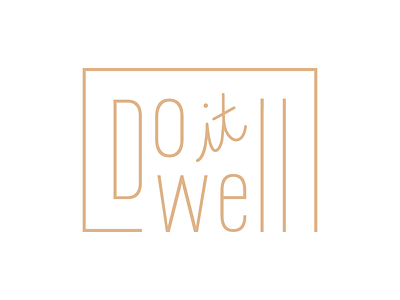 Do It Well | Branding Concept branding identity lines modern stacking typography