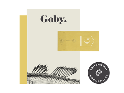 Goby | Branding Assets branding fish identity mockup notecard texture typography