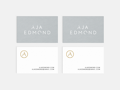 Aja Edmond | Business Cards Concept branding business cards identity simplicity typography