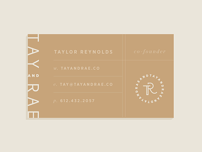 Tay & Rae | Business Card Concept