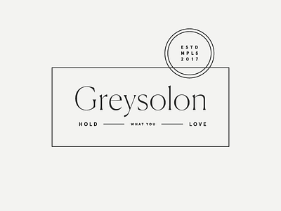 Greysolon | Lockup #1 branding identity lockup modern typography