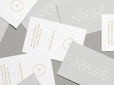 Noelle | Business Cards branding business cards gold foil identity mockup typography