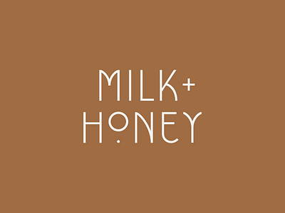 Milk + Honey | Primary Logo branding identity letter manipulation mid century mid century modern typography