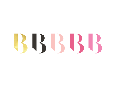 bbbbb gold identity mark modern typography