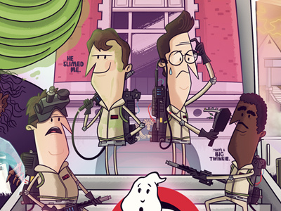 Ghostbusters character fan art ghostbusters movie poster retro