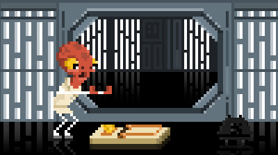 It's a... ah forget it (Animated) 8bit ackbar animated gif droid gif pixel star wars