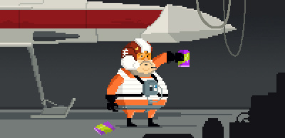 "I've got a problem here." (Animated) 8bit animated gif gif pixel porkins pull up star wars