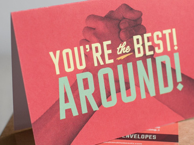 You're the Best Around! greeting card typography
