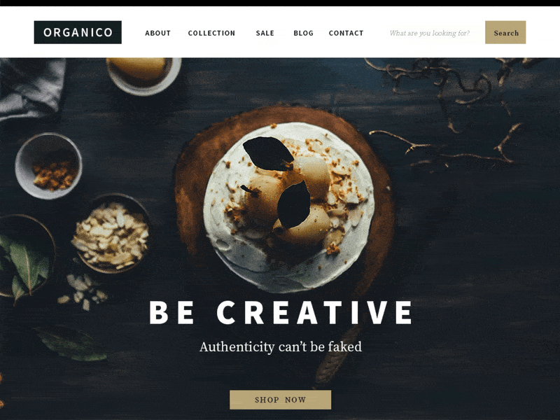 organico preview animated animatedgif branding cake cakes design ecommerce organic pastry shop sweet ui web website