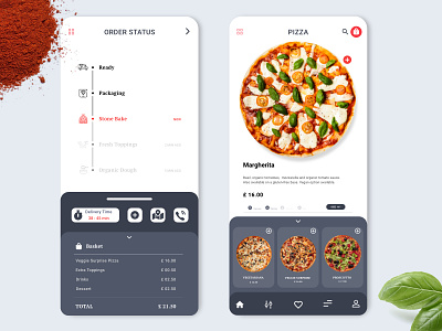 Pizza delivery app adobe xd delivery app food food app food ordering foodie minimal mobile order order status pizza pizza app pizza delivery pizza ordering takeaway ui ui ux ui design