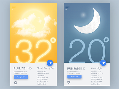 Weather App Concept app concept design illustration ios material weather
