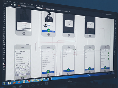 Wireframe on Augmented Reality App app augmented reality hardwork ios ux wireframe