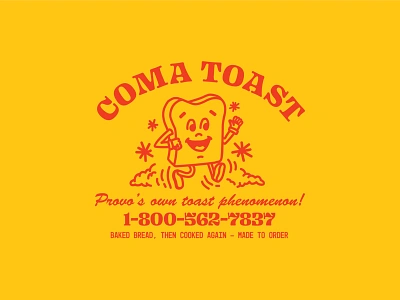 Coma Toast band branding design icon illustration logo