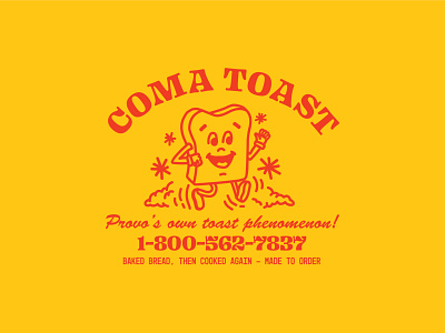 Coma Toast band branding design icon illustration logo